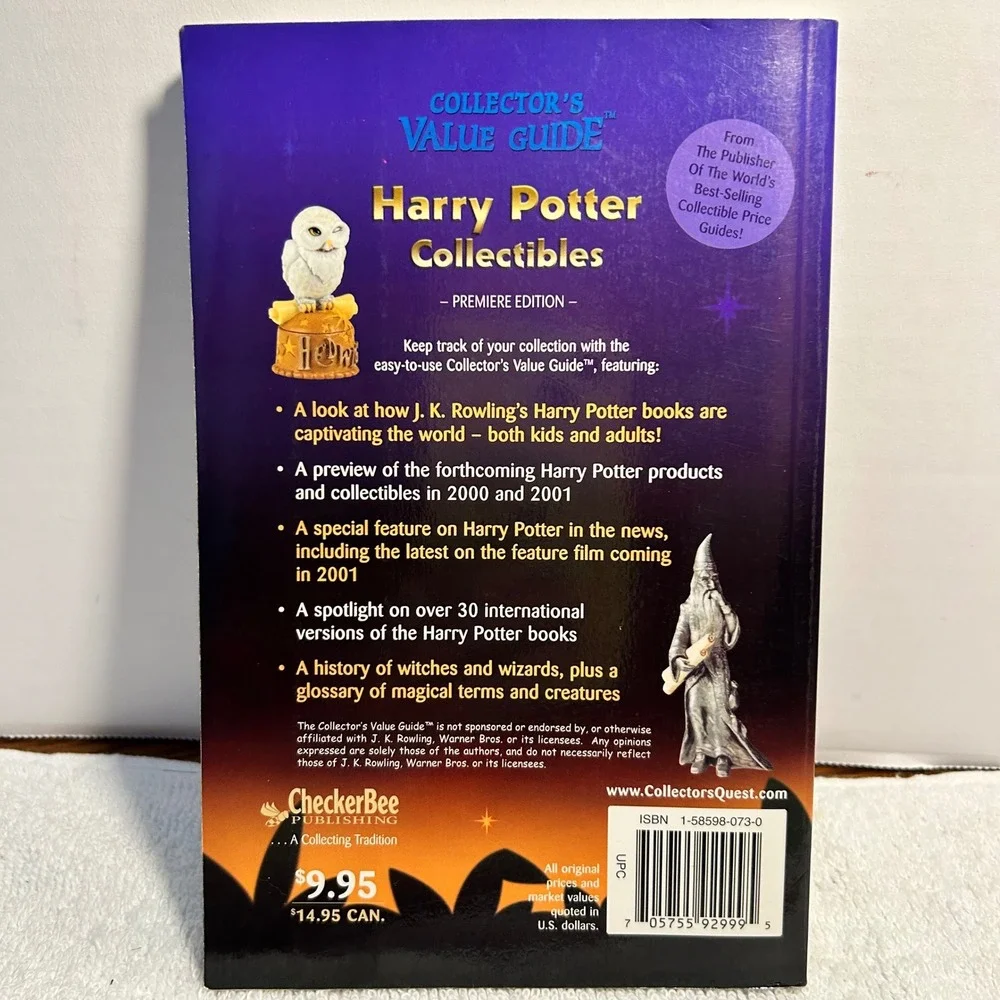 Harry Potter Collectibles Value Guide Premiere Edition CheckerBee 2000 Paperback